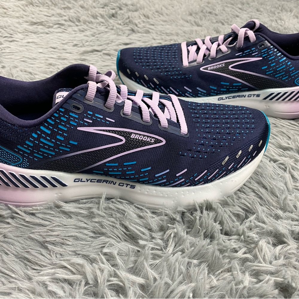 Brooks Glycerin GTS 20 Womens Size 9 Peacoat Ocean Running Shoes